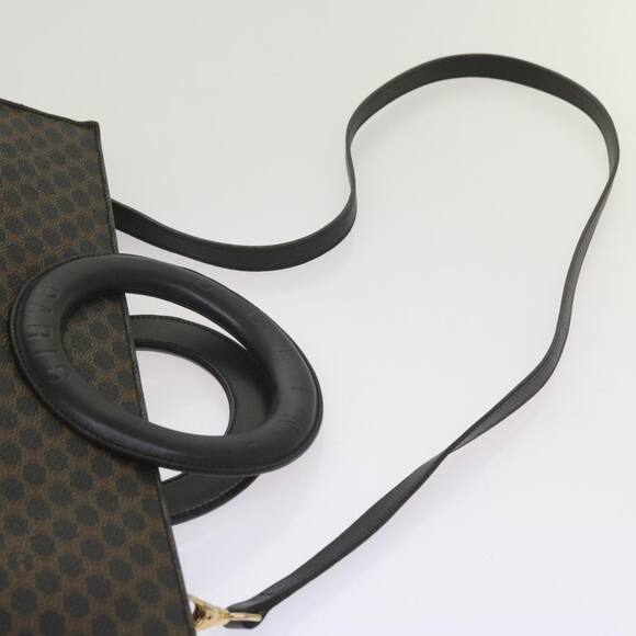 CELINE Macadam Canvas Hand Bag Pvc Black - Picture 9 of 12